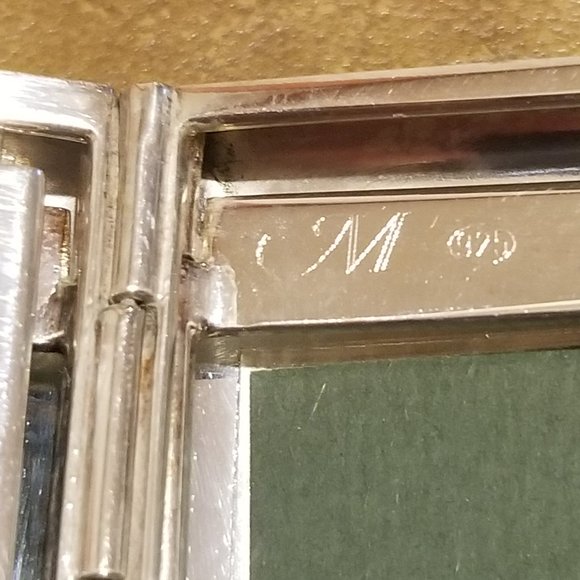 ITALIAN MONICA RICH KOSANN ENGRAVED FLORAL SILVER 4 IMAGE CASE FRAME PHOTO ALBUM - Picture 3 of 15